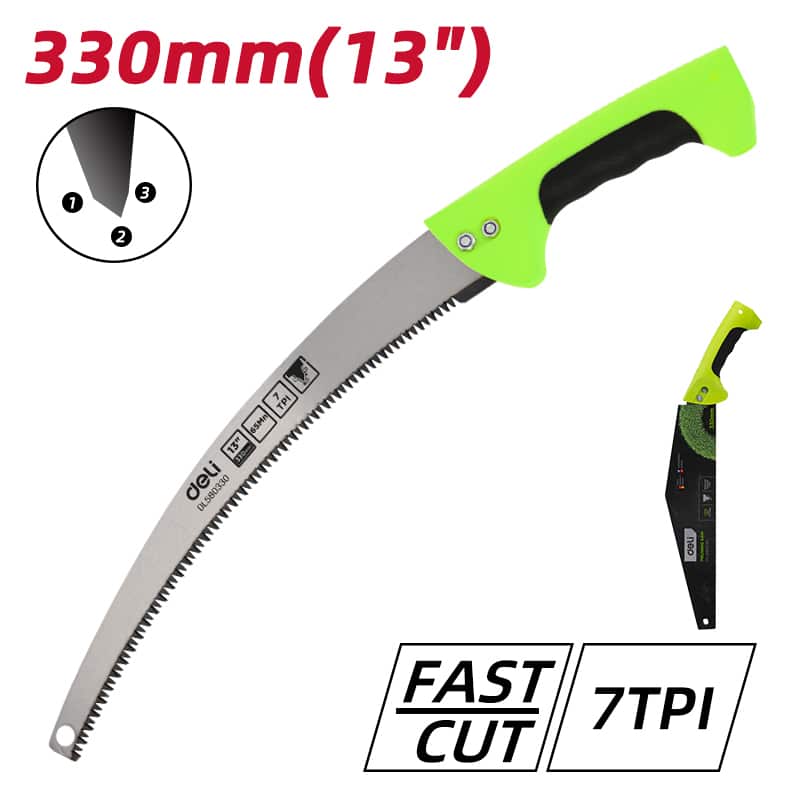 DELI πριόνι ξύλου DL580330 με αντιολισθητική λαβή, 330mm, 7 TPI - Image 3