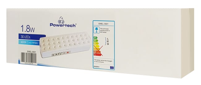 POWERTECH LED φωτιστικό εκτάκτου ανάγκης EMEL-0001, 1800mah, λευκό - Image 4