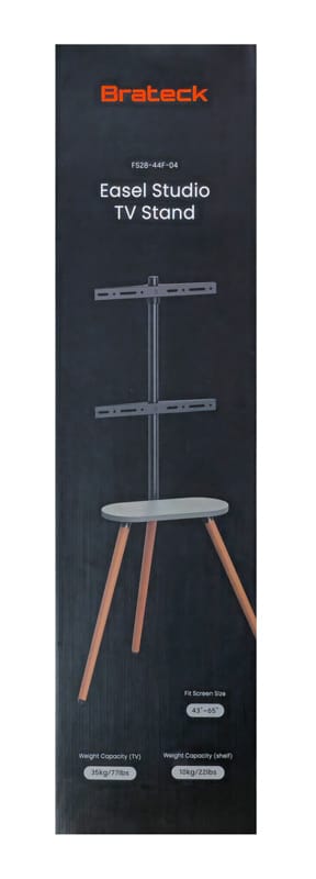 BRATECK βάση τηλεόρασης δαπέδου FS28-44F-04, 43-65", έως 35kg, με ράφι - Image 7
