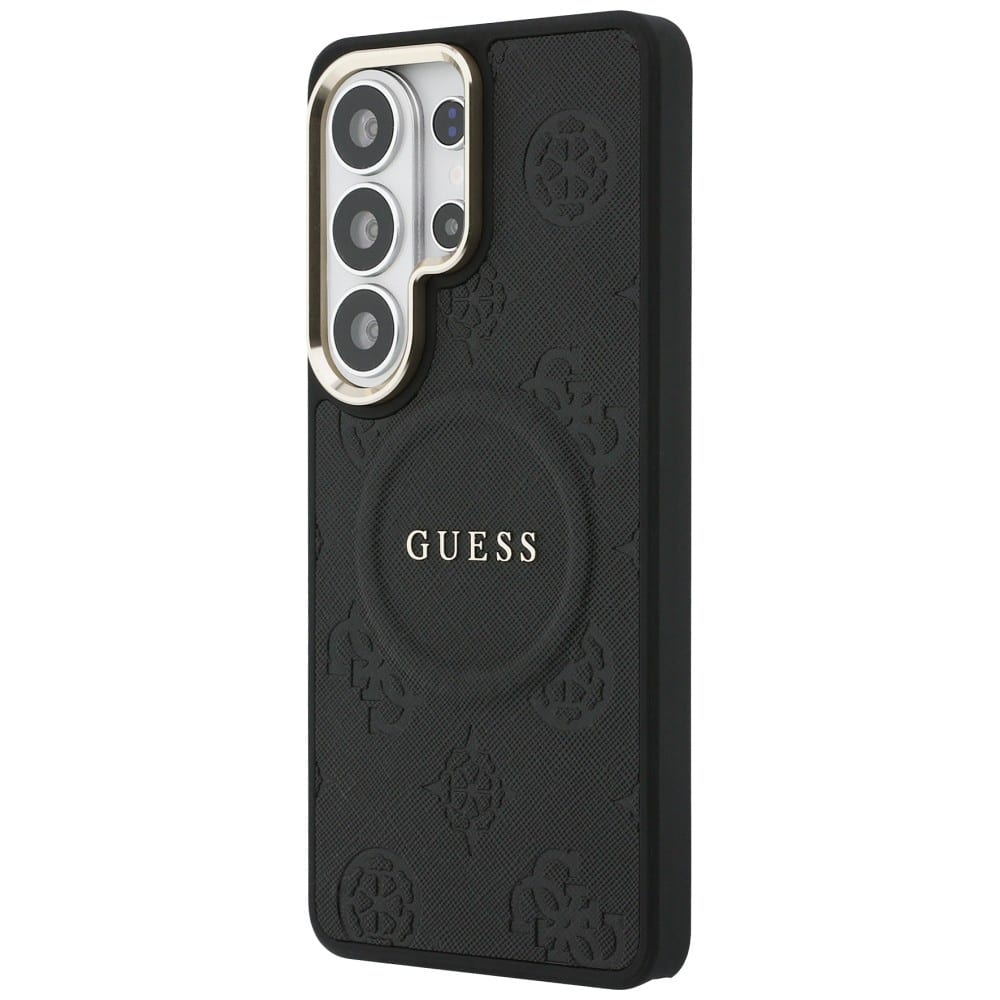 Guess Saffiano Peony Embossed Ring - θήκη για Samsung Galaxy S26 Ultra - Μαύρο - Image 2