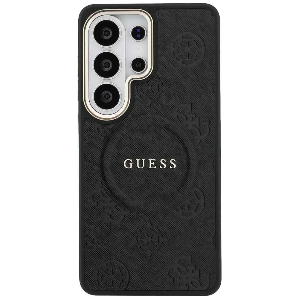 Guess Saffiano Peony Embossed Ring - θήκη για Samsung Galaxy S26 Ultra - Μαύρο - Image 3