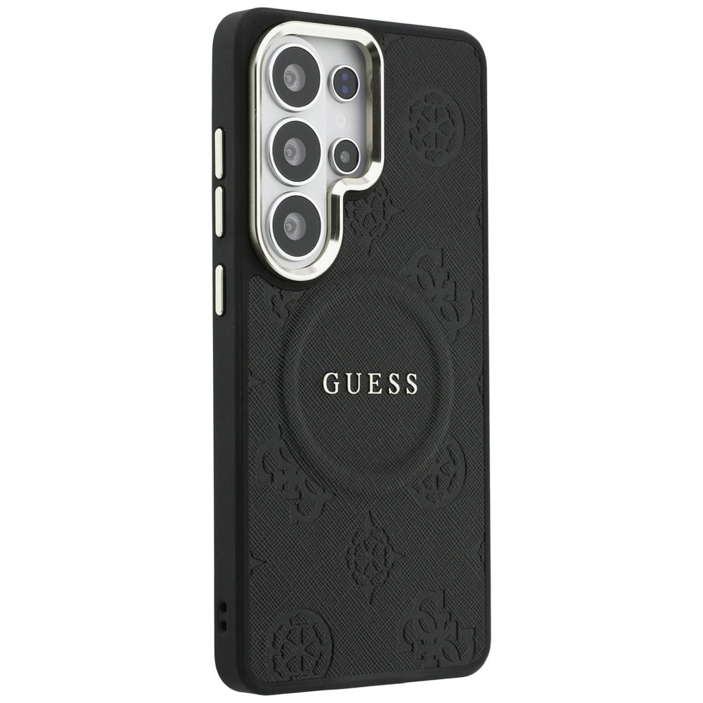 Guess Saffiano Peony Embossed Ring - θήκη για Samsung Galaxy S26 Ultra - Μαύρο - Image 4