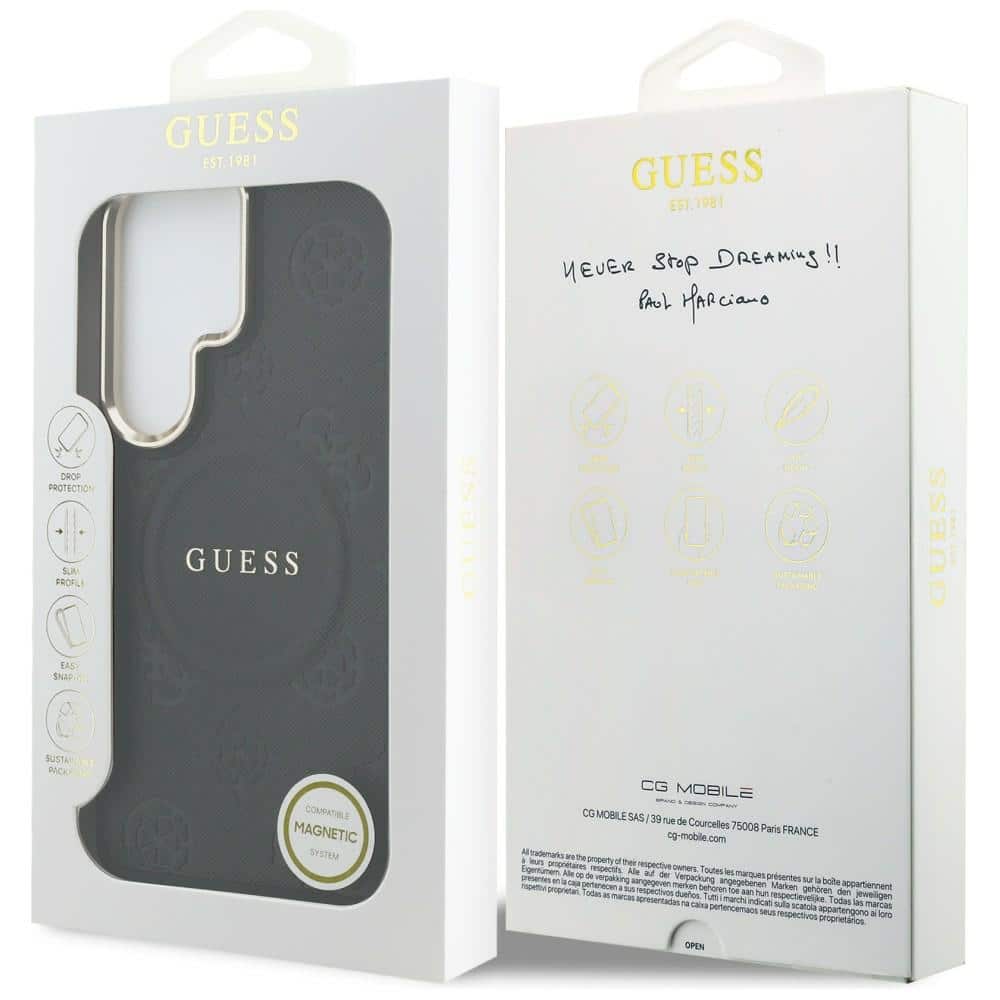 Guess Saffiano Peony Embossed Ring - θήκη για Samsung Galaxy S26 Ultra - Μαύρο - Image 8