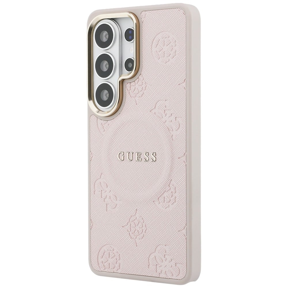 Guess Saffiano Peony Embossed Ring - θήκη για Samsung Galaxy S26 Ultra - Ροζ - Image 2
