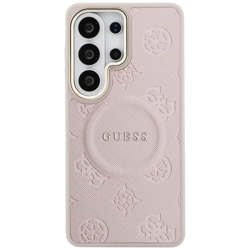 Guess Saffiano Peony Embossed Ring - θήκη για Samsung Galaxy S26 Ultra - Ροζ - Image 3
