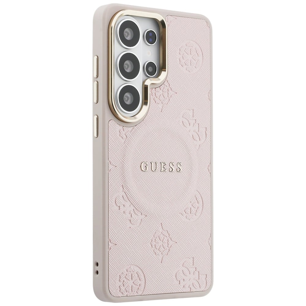 Guess Saffiano Peony Embossed Ring - θήκη για Samsung Galaxy S26 Ultra - Ροζ - Image 4