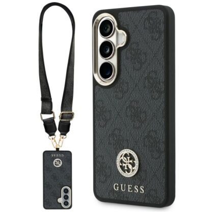 Guess 4G Big Rhinestone Triangle Strap - θήκη για Samsung Galaxy S26 - Μαύρο