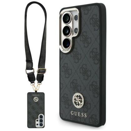 Guess 4G Big Rhinestone Triangle Strap - θήκη για Samsung Galaxy S26 Ultra - Μαύρο