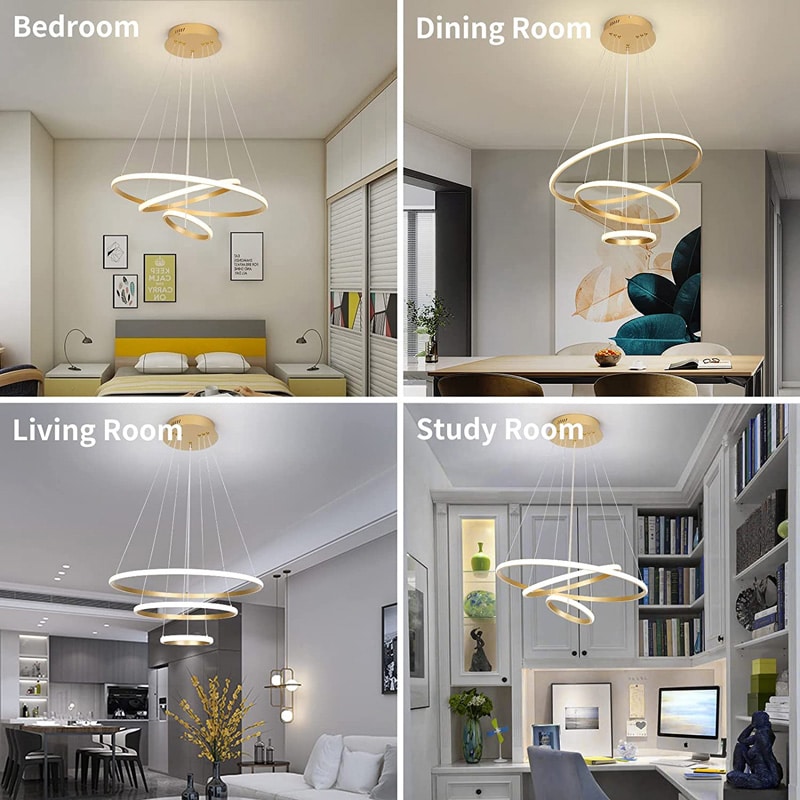 POWERTECH LED φωτιστικό οροφής HLL-0078, 44W, 4000K, 60x60cm, χρυσό - Image 3