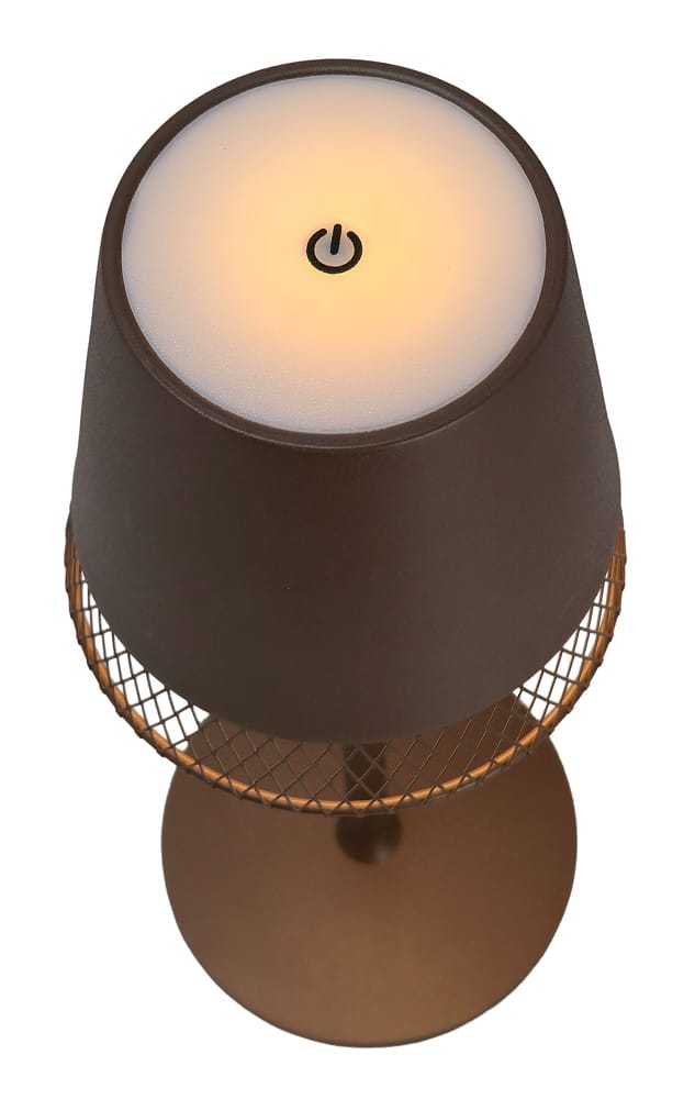 POWERTECH LED επιτραπέζιο φωτιστικό HLL-0191, ρυθμιζόμενο, επαναφορτιζόμενο, καφέ - Image 3