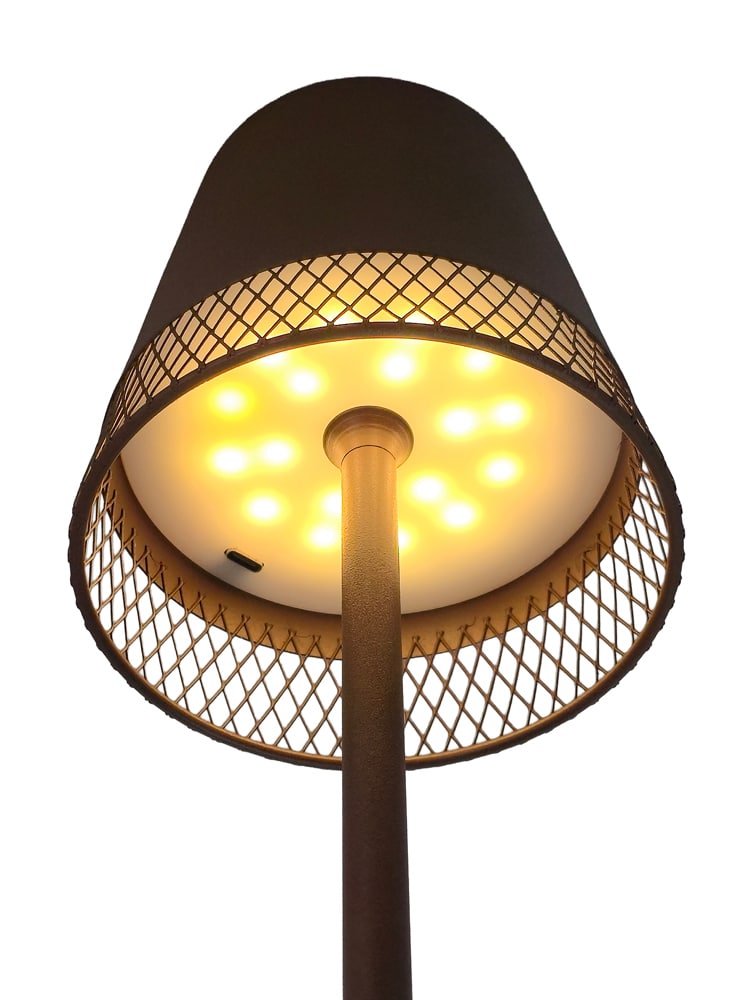 POWERTECH LED επιτραπέζιο φωτιστικό HLL-0191, ρυθμιζόμενο, επαναφορτιζόμενο, καφέ - Image 4