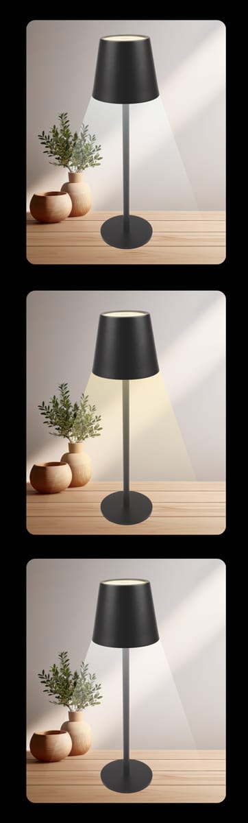 POWERTECH LED επιτραπέζιο φωτιστικό HLL-0194, ρυθμιζόμενο, επαναφορτιζόμενο, λευκό - Image 2