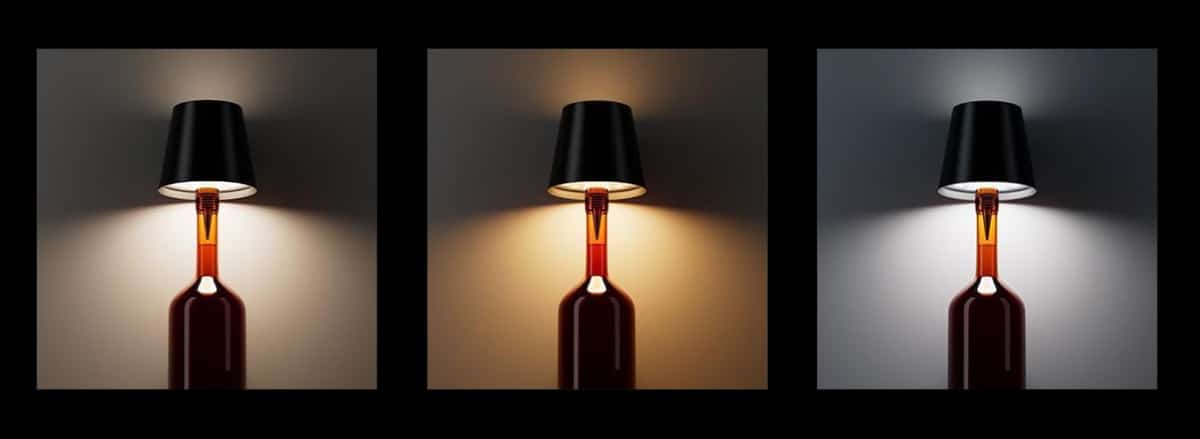 POWERTECH LED φωτιστικό για μπουκάλι HLL-0198, ρυθμιζόμενο, επαναφορτιζόμενο, λευκό - Image 2