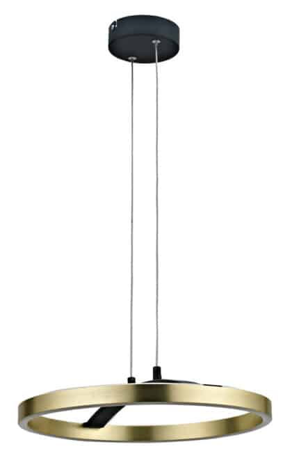 POWERTECH LED φωτιστικό οροφής HLL-0201, 29W, 4000K, Φ38x120cm, χρυσό/μαύρο
