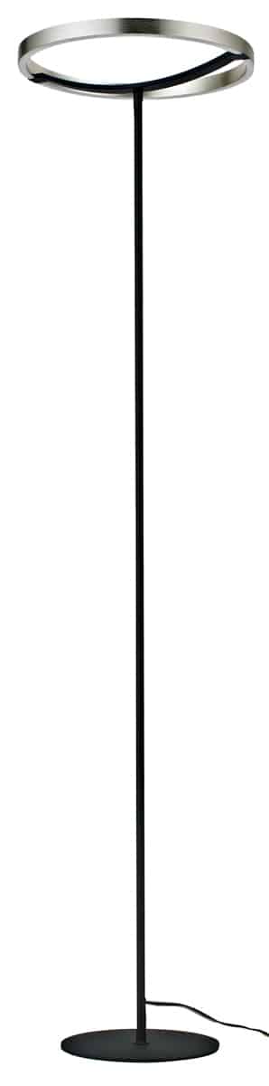 POWERTECH LED φωτιστικό δαπέδου HLL-0204, 42W, 4000K, Φ38x157cm, ασημί/μαύρο