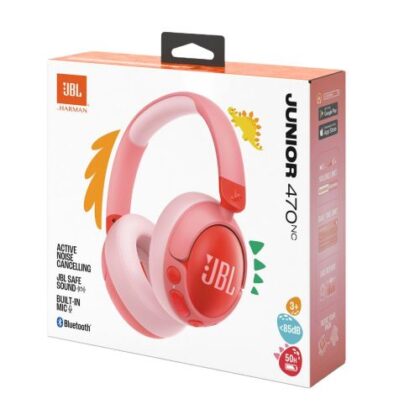 JBL JR470NC Ασύρματα Ακουστικά Bluetooth On-Ear για Παιδιά Ροζ EU