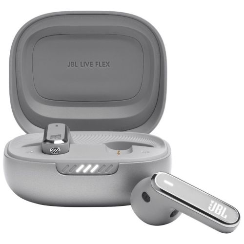 Ασύρματα ακουστικά JBL Live Flex TWS Bluetooth, ασημί EU - Image 2