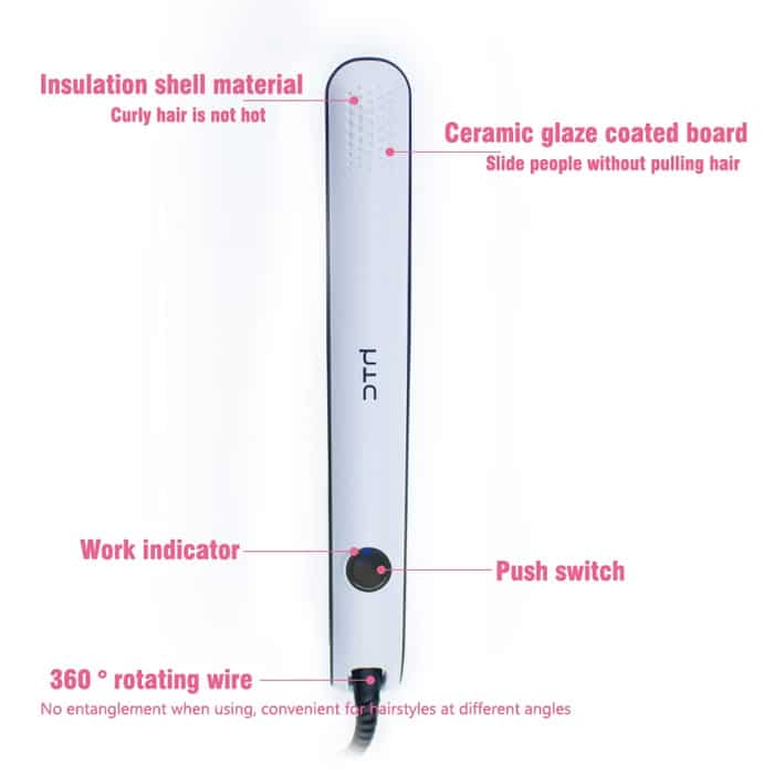 HTC ισιωτική μαλλιών JK-6016, 200°, 35W, λευκή-μαύρη - Image 2