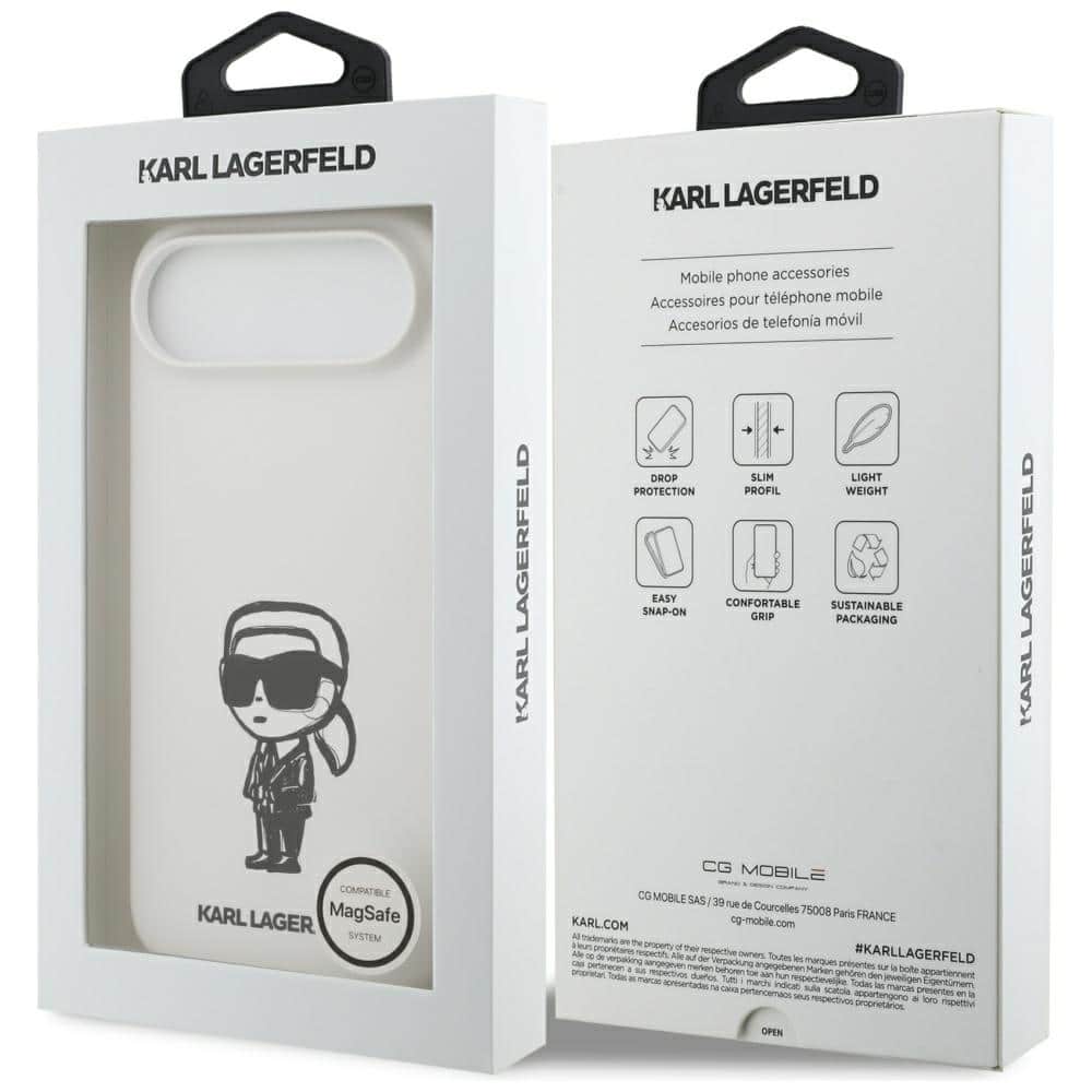 Karl Lagerfeld Σιλικόνης Karl Sketch & Logo MagSafe - θήκη για Apple iPhone Air - Λευκό - Image 8