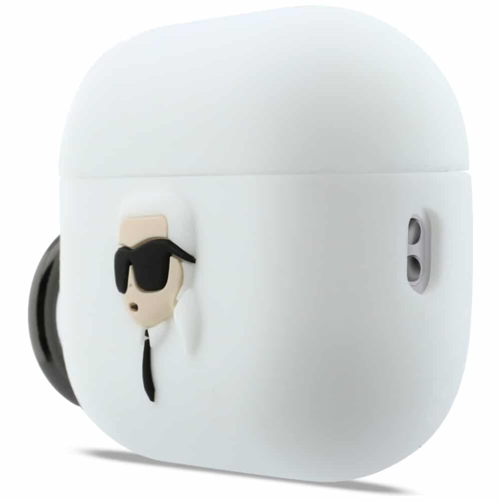 Θήκη Karl Lagerfeld Silicone Karl Head 3D για AirPods Pro 3 λευκή - Image 2