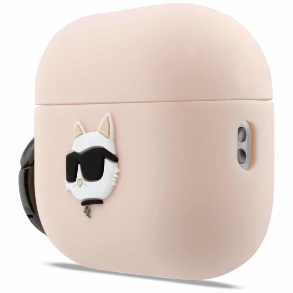 Θήκη Karl Lagerfeld Σιλικόνης Chaupette Head 3D για AirPods Pro 3 ροζ - Image 2
