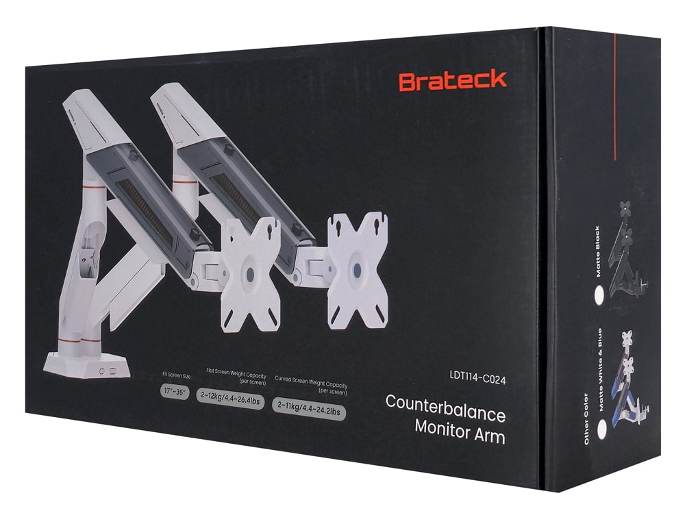 BRATECK βάση γραφείου για 2x οθόνες LDT114-C024, 17-35", έως 12kg - Image 6