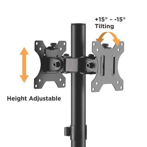 BRATECK βάση γραφείου για 2x οθόνες LDT40-G02, 17-32", έως 8kg - Image 4
