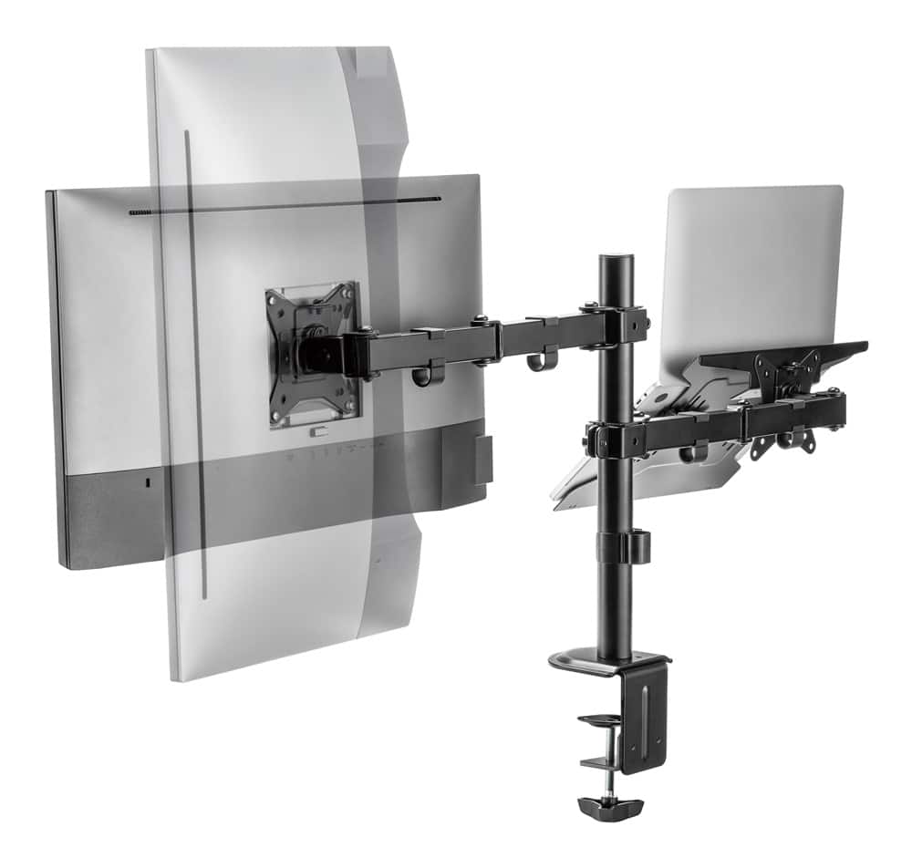 BRATECK βάση γραφείου οθόνης LDT66-C024ML, 17-32", έως 9kg, με θέση για laptop - Image 4