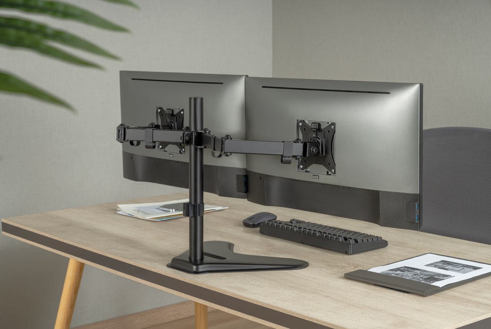 BRATECK βάση γραφείου για 2x οθόνες LDT66-T024, 17-32", έως 9kg - Image 4