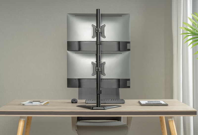 BRATECK βάση γραφείου για 2x οθόνες LDT66-T02V, 17-32", έως 9kg - Image 2