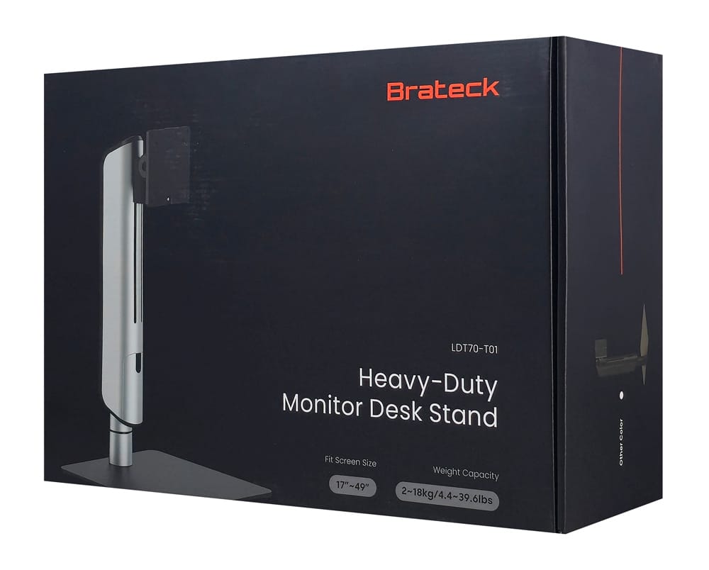 BRATECK βάση γραφείου οθόνης LDT70-T01, 17-49", έως 18kg, heavy duty - Image 8