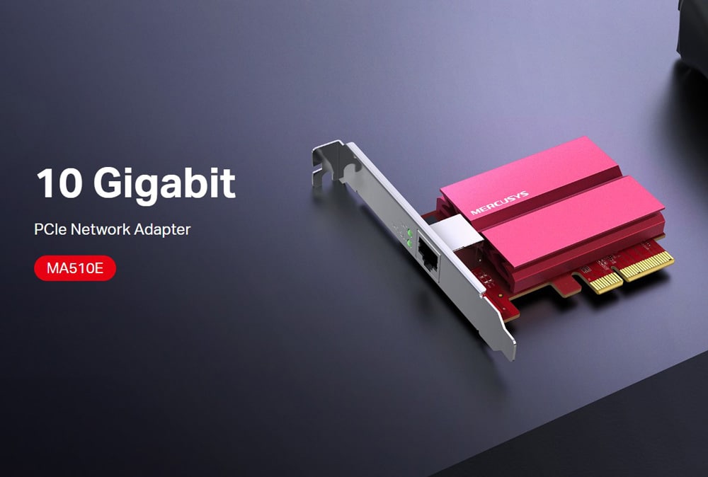 MERCUSYS κάρτα επέκτασης δικτύου PCIe σε RJ45 MA510E, 10Gbps, V1.0 - Image 2