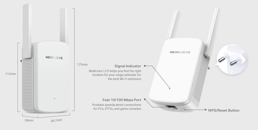 Επέκταση εμβέλειας Wi-Fi MERCUSYS ME30, 1200Mbps, Έκδ. 1.0 - Image 3