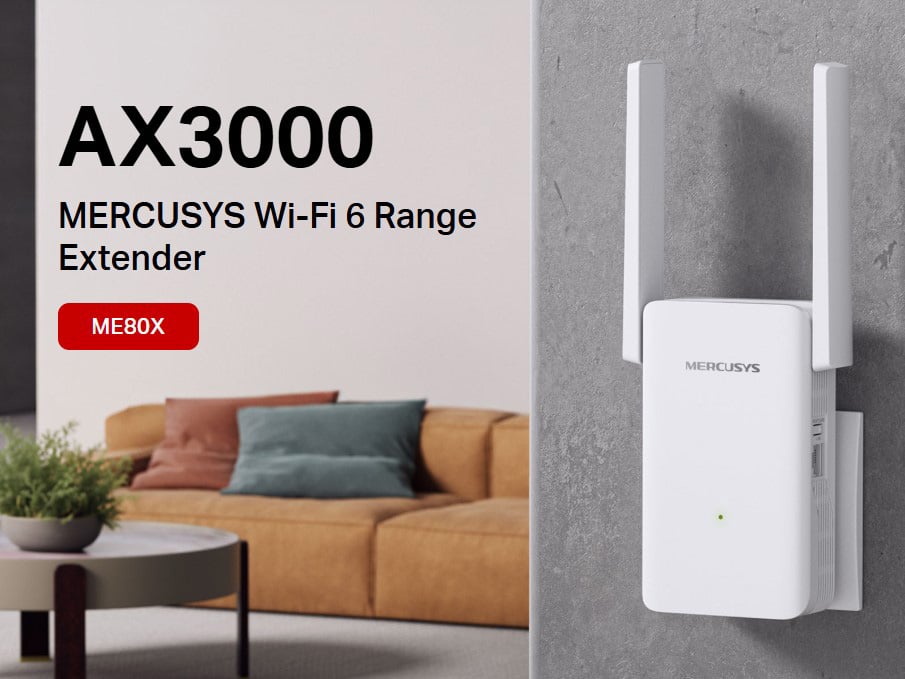 Επέκταση εμβέλειας MERCUSYS ME80X, WiFi 6, 3000Mbps AX3000, V1.0 - Image 2