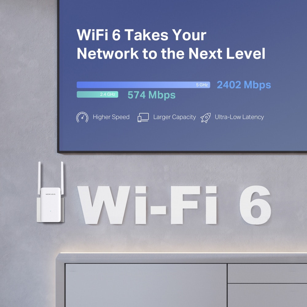 Επέκταση εμβέλειας MERCUSYS ME80X, WiFi 6, 3000Mbps AX3000, V1.0 - Image 4