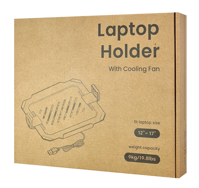 BRATECK βάση & ψύξη laptop NBH-8GL για βάση VESA, RGB, έως 17", μαύρη - Image 7