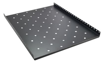 POWERTECH σταθερό ράφι για rack 19" NETW-0019, βάθος 650mm, μαύρο, 2τμχ
