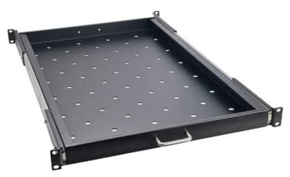 POWERTECH πτυσσόμενο ράφι για rack 19" NETW-0020, βάθος 740mm, μαύρο