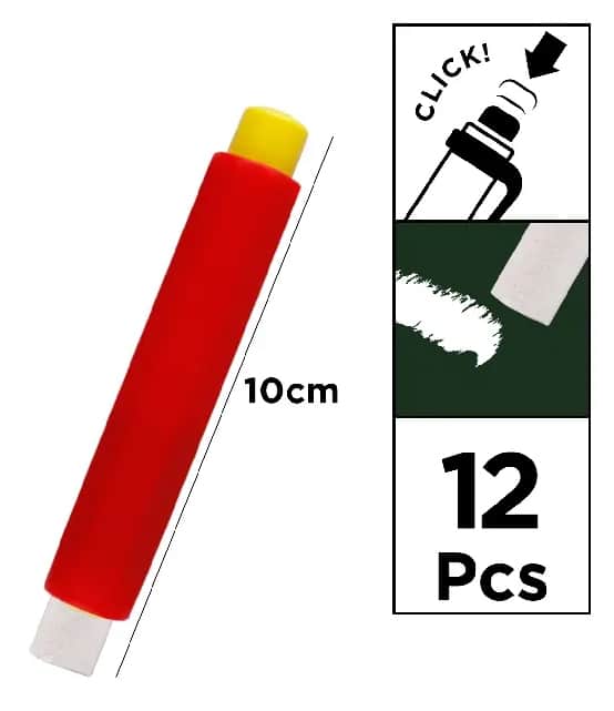 MP σετ κιμωλίες με θήκη PA168B, λευκές, 12τμχ - Image 2