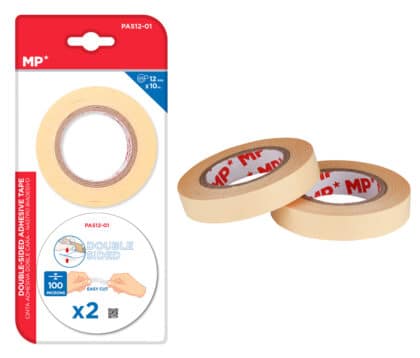 MP κολλητική ταινία διπλής όψεως PA512-01, 12mm, 10m, μπεζ, 2τμχ