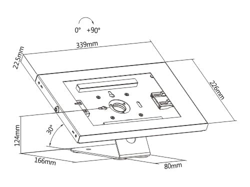 BRATECK επιτραπέζια βάση tablet PAD34-02, αντικλεπτική, 9.7-11", λευκή - Image 7