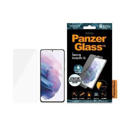 PanzerGlass E2E Μικροθραυσμάτων Sam S21+G996 Θήκη φιλική για δακτυλικά αποτυπώματα, αντιβακτηριδιακή, μπλε/μαύρη