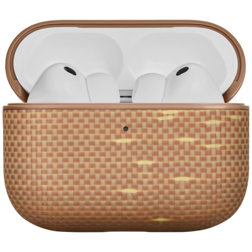 Θήκη PITAKA από ίνες αραμιδίου για AirPods Pro 3 χρυσή λάμψη - Image 4