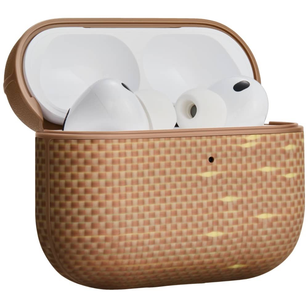 Θήκη PITAKA από ίνες αραμιδίου για AirPods Pro 3 χρυσή λάμψη - Image 5