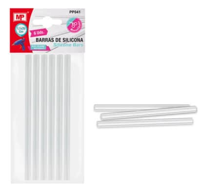 MP ράβδοι σιλικόνης PP041 για θερμοπίστολο, 11mm x 20cm, 6τμχ