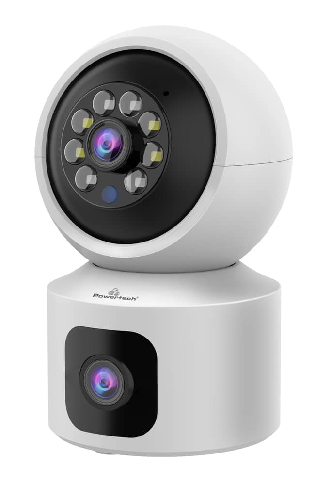 POWERTECH smart κάμερα PT-1338, 2MP, dual lens, WiFi, PTZ, SD - Image 3