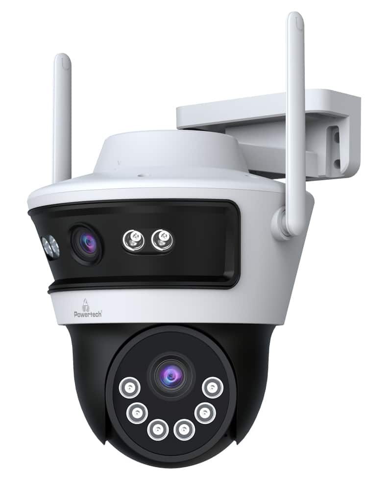POWERTECH smart κάμερα PT-1340, 3MP, dual lens, WiFi, PTZ, SD, IP65 - Image 2