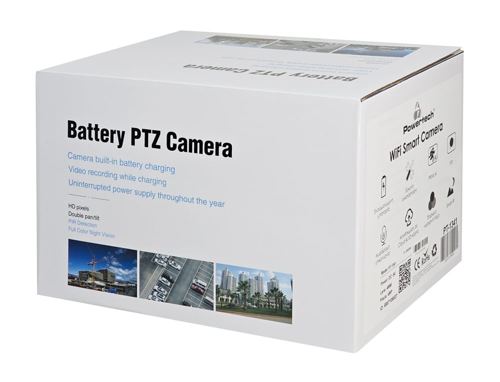 POWERTECH smart ηλιακή κάμερα PT-1341, 4MP, WiFi, PTZ, SD, IP66 - Image 5