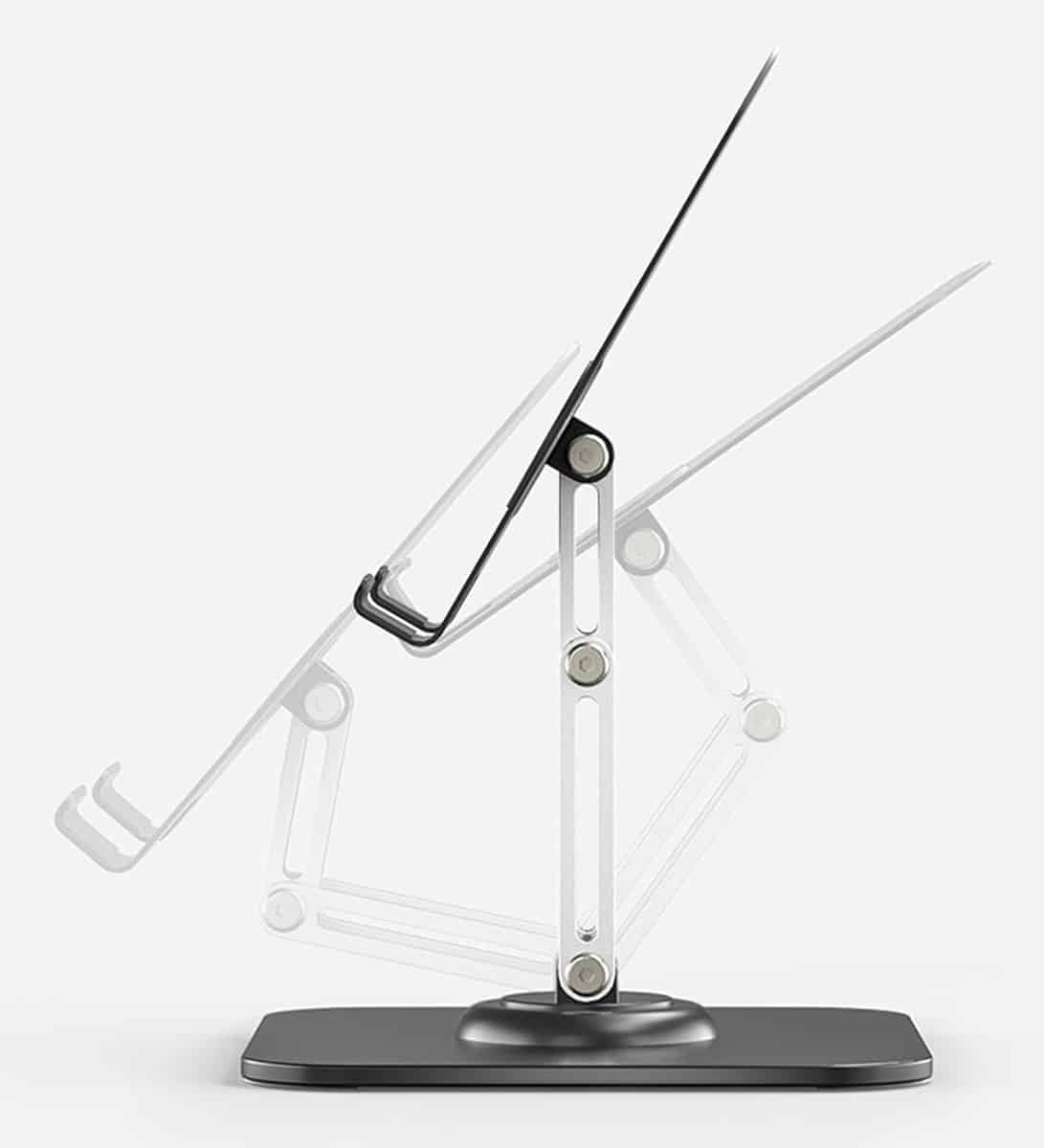 POWERTECH επιτραπέζια βάση για tablet PT-1494, περιστρεφόμενη, foldable, μαύρη - Image 4