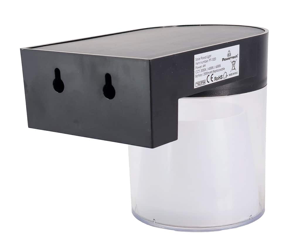 POWERTECH LED ηλιακό φωτιστικό PT-1520 με αισθητήρα κίνησης, 4W, 2000mAh, μαύρο - Image 2